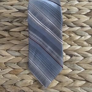 Vintage RAM tie Dusty Blue Gray Striped  Tie